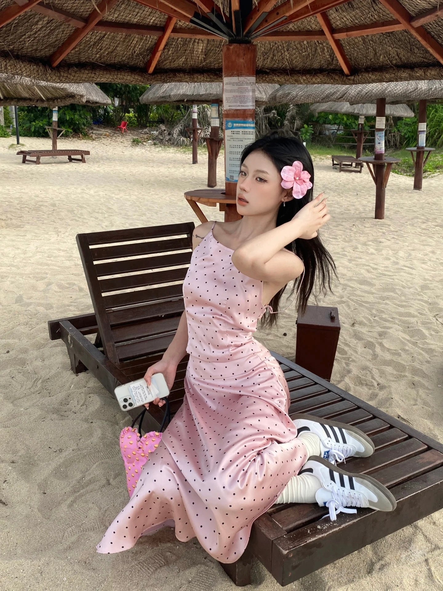 Romantic Backless Pink Set