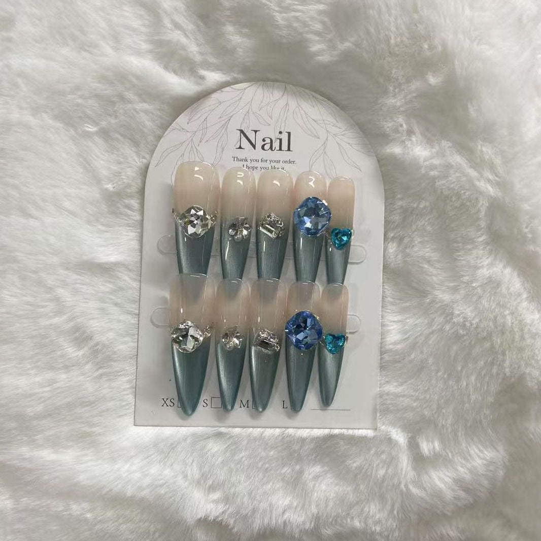Blue Stone Nails
