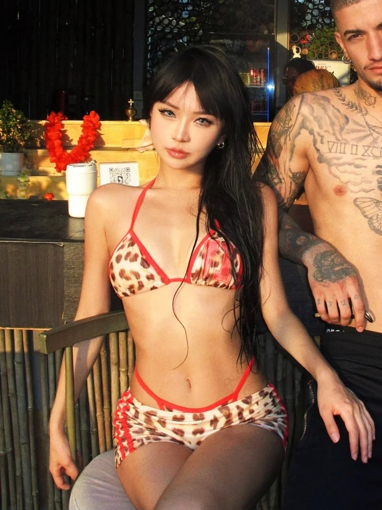 Leopard Print Bikini Set