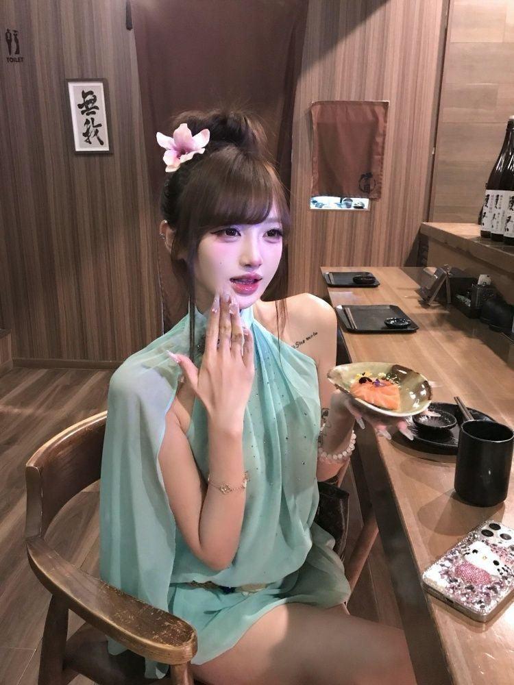 A- Lagoon Halter Top + belt