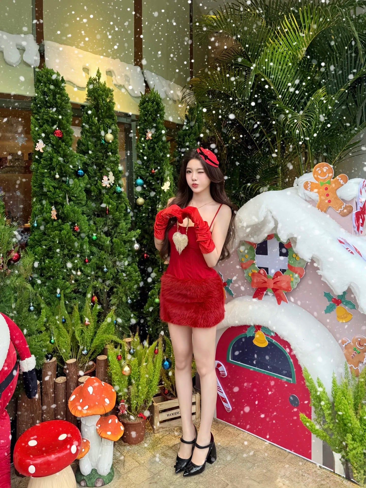 Red Fur Dress