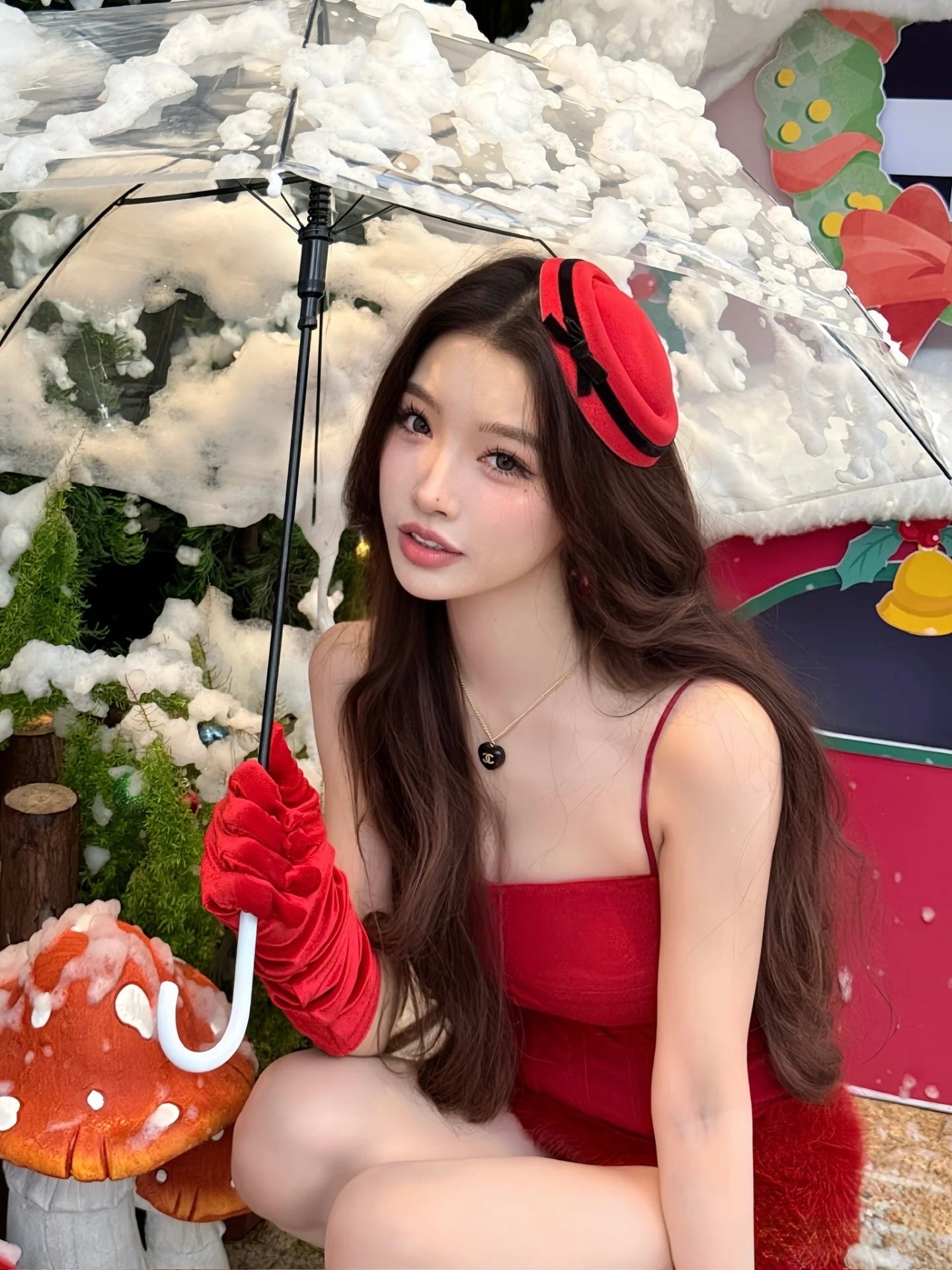 Red Fur Dress