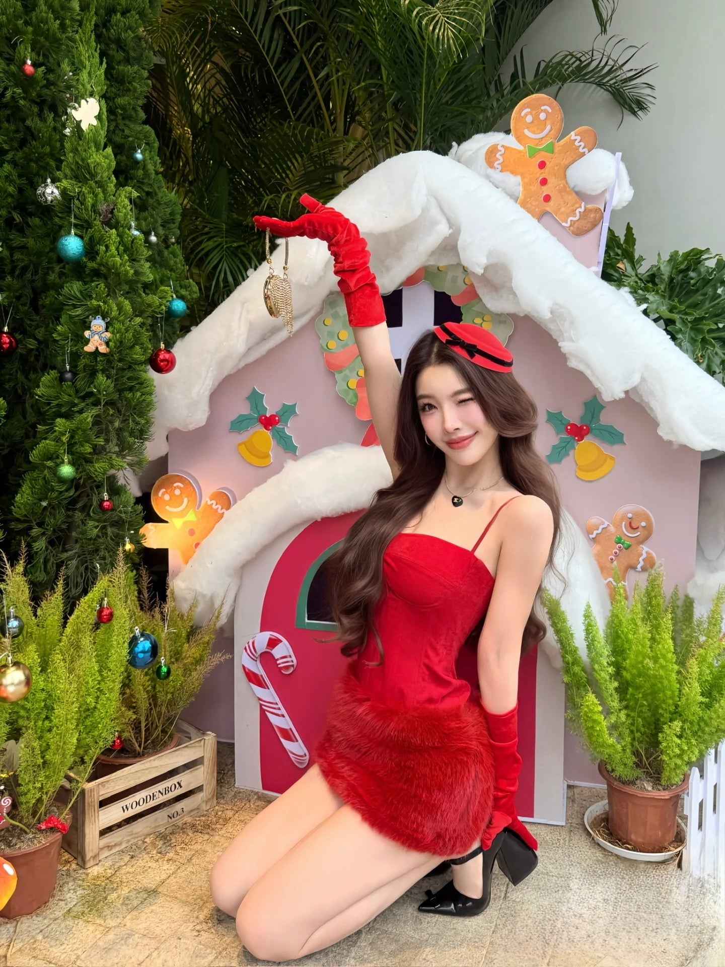 Red Fur Dress