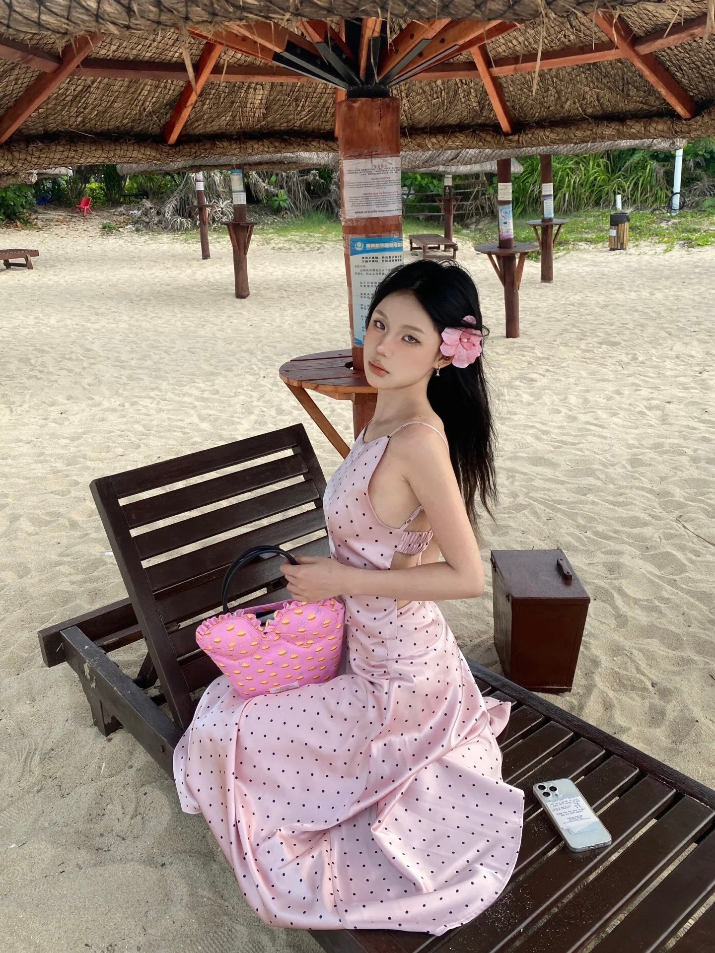 Romantic Backless Pink Set