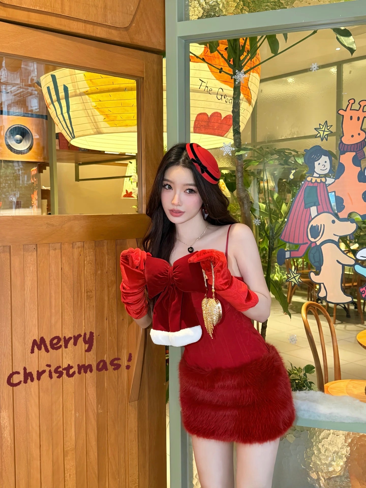 Red Fur Dress