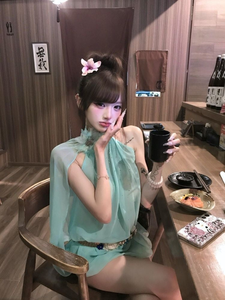 A- Lagoon Halter Top + belt